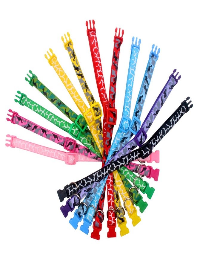 YOY 12 pcs/Set Soft Nylon Puppy Whelping ID Collars - Adjustable Reusable Washable Baby Dog ID Bands Pet Identification for Breeders, Neck 8" - 13" - Image 3